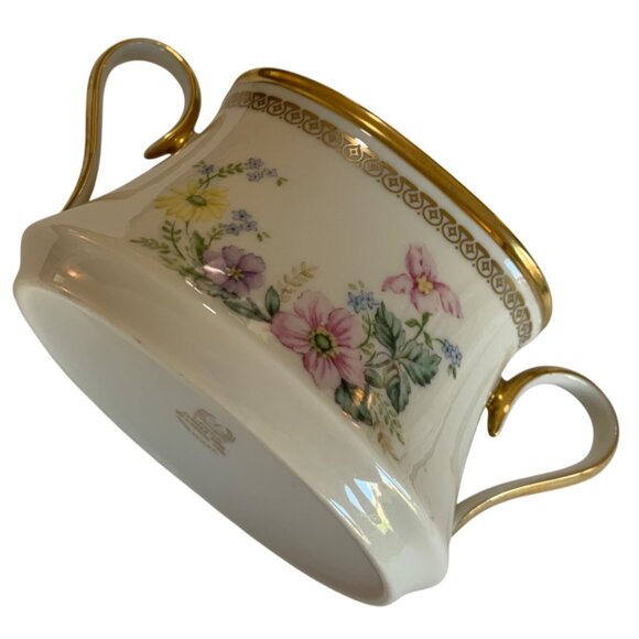 VTG 80s Lenox Flower Song Sugar Bowl USA Porcelain M10095 - Picture 6 of 7